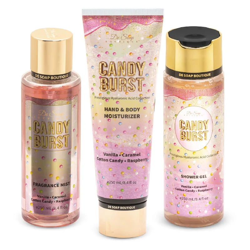 Exotic Candy Burst
Shower Gel, Hand & Body Moisturizer, Body Mist