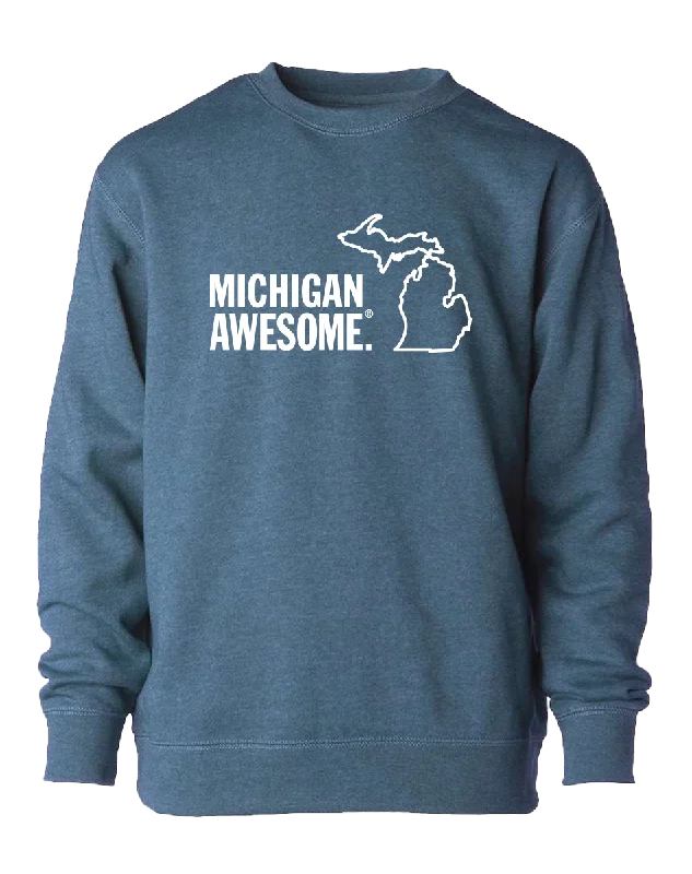 Michigan Awesome Youth Crewneck Sweatshirt