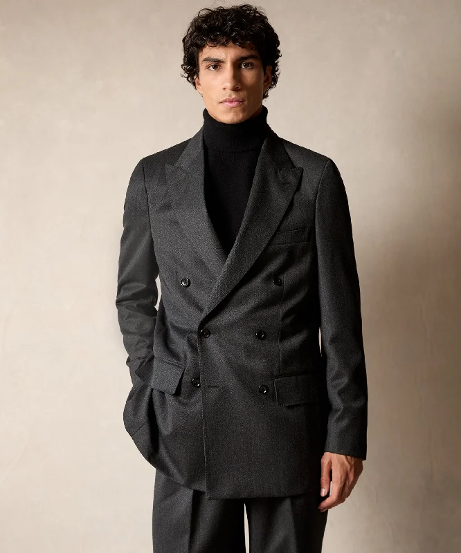 Italian Cavalry Twill Wythe Jacket in Charcoal