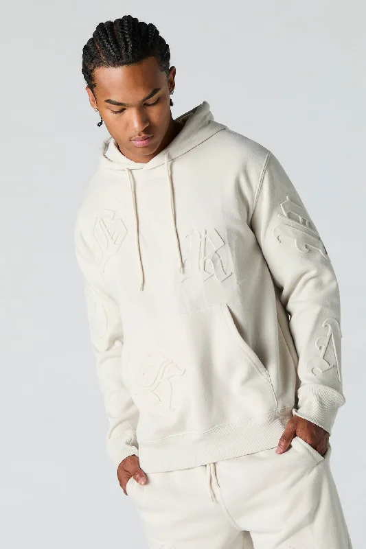 Embossed Fleece Hoodie