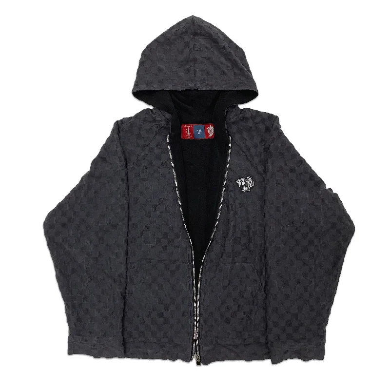 1997shell Reversible Checkered Full-Zip Hoodie