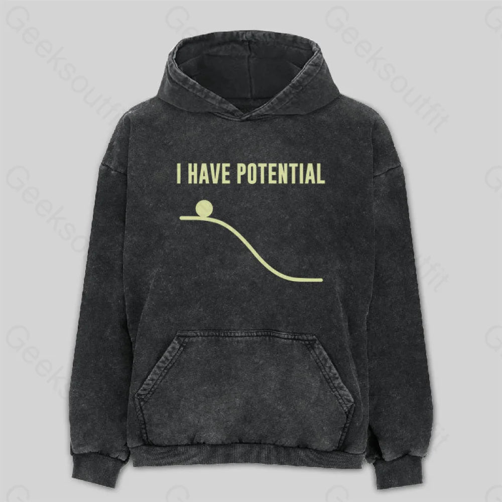 I Have Potential Energy Washed Hoodie