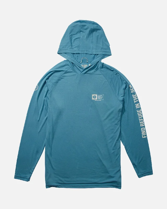 Mariner Hood Tech Tee - Azul Blue