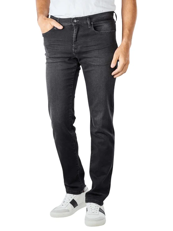 Black Anthracite Pipe Premium Business Organic Cotton-Tencel Denim - Alberto