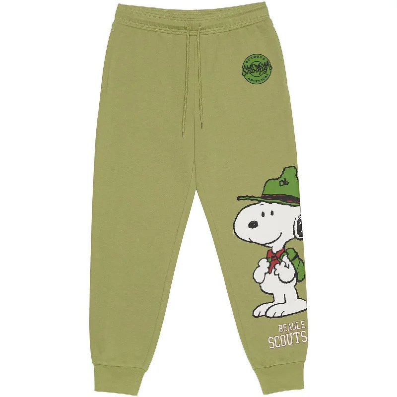 Peanuts Beagle Scout Mens Fleece Snoopy Jogger Pants