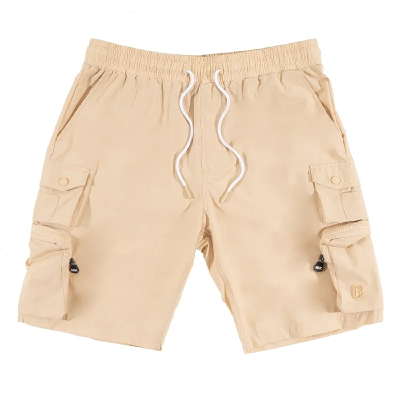 M633 Colton Nylon Spandex Cargo Shorts - Khaki